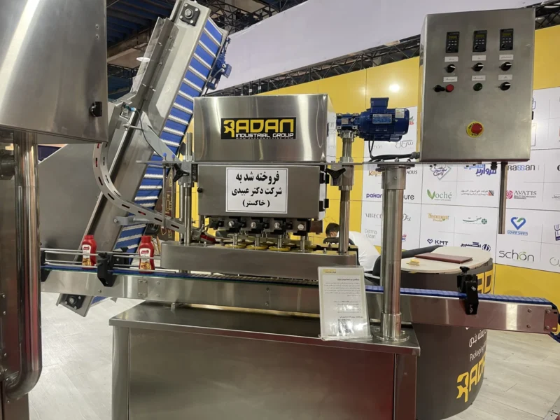 خط تولید شامپو دستگاه لیبل چسبان